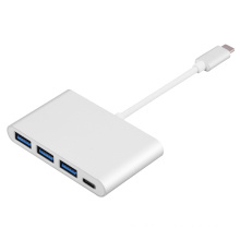 New Type-C   Cable Adapter  to USB Hub  Type-C Adapter 3 In 1 USB Hub USB 3.0 3Port Charger cable